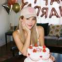 21st Birthday Gifts for Her, 21st Birthday Decorations for Friends, Daughter, Sister, Adjustable Size Baseball Cap (Beige)