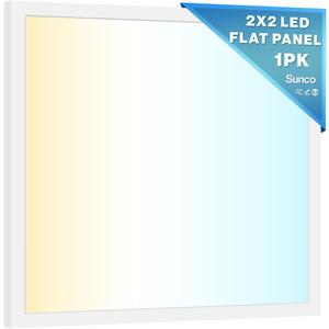 Sunco 2x2 LED Flat Panel Light, Dual Selectable CCT 4000K/5000K/6000K & Selectable Wattage 30W/35W/40W, 5200 Lumens, Dimmable 0-10V, Back-Lit Troffer Replacement Light Fixture ETL