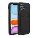 Phone Case for iPhone 15 Wallet Case Card Holder Slot Ultra Slim Fit Flexible TPU Gel Rubber Soft Skin Silicone Protective Phone Case Cover for Apple iPhone 15 6.1 inch Black
