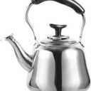 Luxshiny Whistle Teakettle 1 Liter Stainless Steel Stove Top Water Kettle with Filter Screen for Boiling Water and Tea Brewing
