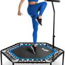 Yes4All 48Inch Rebounder Trampoline with Adjustable Handle Bar, 350 LBS Stable & Silent Exercise Trampoline for Adults