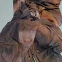 SOLY HUX Women's Tie Dye Ruched Bodycon Maxi Dress Sexy Mesh Sleeveless Cocktail Party Club Long Cami Dresses (Medium, Brown Multi)