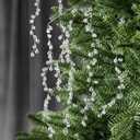 Gemscream 4 Pack Crystal Ice Drop Christmas Tree Picks 17.7 Inch Clear Acrylic Christmas Drop Branches Decoration Crystal Frozen Rain Effect Floral Sprays Stems for Party Winter Xmas Home Decor