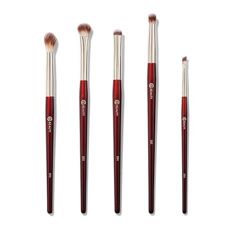 - BRUSH SET FOR HOODED OR SMALLER EYES (5PC) - Eyeshadow Brush Set for Blending, Smudging & Defining Eyeshadow and Eyeliner | Premium Eye Makeup Brushes for Precise Application