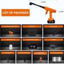 Cordless Pressure Washer,1200PSI Portable Power Washer with 4Ah Battery&Charger,6-in-1 Nozzle,5 Meter Hose,Handheld High-Pressure Car Washer for Cars/Yard/Home/Floor (Orange)