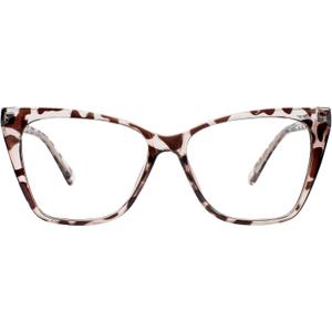 Cat Eye Reading Glasses for Women Stylish Oversized Readers with Spring Hinges 1.0 1.25 1.5 1.75 2.0 to 3.5 4.0 (Leopard)