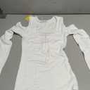 HERLOLLYCHIPS Womens Long Sleeve Tops Cold Shoulder Scoop Neck Zipper Front Fitted Shirts, XS