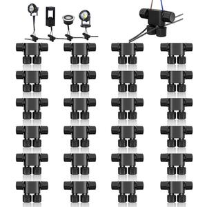 NETEHA 24 Pack Low Voltage 12-18 Gauge Wire Connectors for Landscape Lighting, Pathway Lights, Outdoor LED Lights