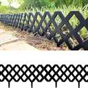LaLaGreen Garden Edging Border (23x8.5 Inch, 10 Pack) Black Plastic Fence Panels, Landscape Edging for Yard Lawn Patio Pathways Trees, Decorative Flower Bed Borders Outdoor Style Decor