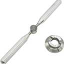 Watch Back Opener Tool Kit, Stainless Steel 5537 Case Back Remover for Rolex/Tudor 29.5mm/ 36.5mm (Silver long handle)