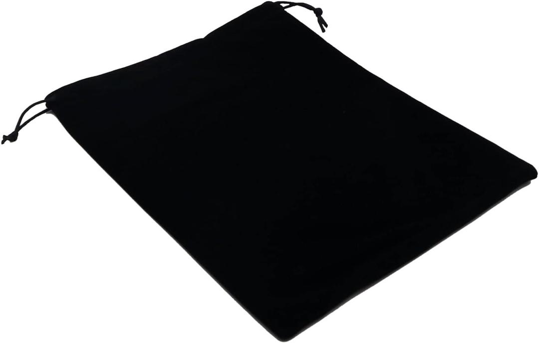 Aestivate 8 Pack Large Velvet Drawstring Pouch, Velvet Bag 810 Inch Storage Bag Cosmetics Pouches Dust Bag 8 Pieces(Black)