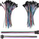 mxuteuk 20 Pairs 22 AWG JST SM Plug 5 Pin Male to Female LED Wire Connector Adapter Electrical Cable 150mm for 3528 5050