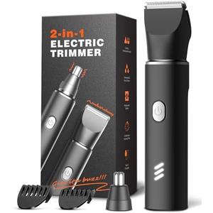 Body Hair Trimmer for Men, Manscape Electric Razor, Versatile Hair Trimmer for Groin, Beard, Nose/Ear Hair, Waterproof & USB-C Rechargeable, Travel Lock