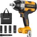Impact Wrench for DeWalt Battery, 1697Ft-Lbs (2300N.m) Impact Driver, 1/2" Impact Gun 5-Speed High Torque Power Tool for Tire Removal, Rusted Bolts, Heavy Equipment(No Battery)