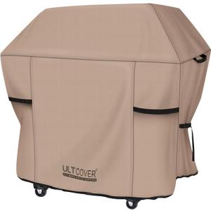 ULTCOVER Waterproof Grill Cover 55 inch, Heavy Duty BBQ Cover for 3-5 Burners Outdoor Gas Barbecue Grill (Brown)