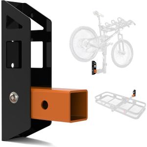 Hitch Wall Mount 2 in Receiver, Max Hold up to 350LBS, Bike and Cargo Rack Organizer, Trailer Hitch Receiver Hitch Bicycle Ski Rack Storage, Foldable Hanging Garage Organizer