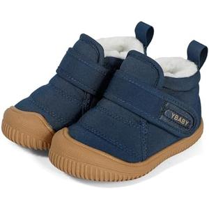 MK MATT KEELY Baby Winter Warm Shoes for Infant Boys Girls Toddler Plush Lining Snow Boots Soft Sole Non-Slip Walking Shoes Outdoor Faux Fur Booties Blue 24