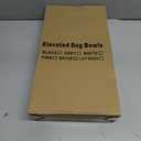 Elevated Dog Bowls, Dog Feeder with Stainless Steel Dishes & Slow Feeder Bowl, 5 Heights Adjustable Raised Stand for Medium Large, Food Dishes with Non-Slip Feet (Apricot)