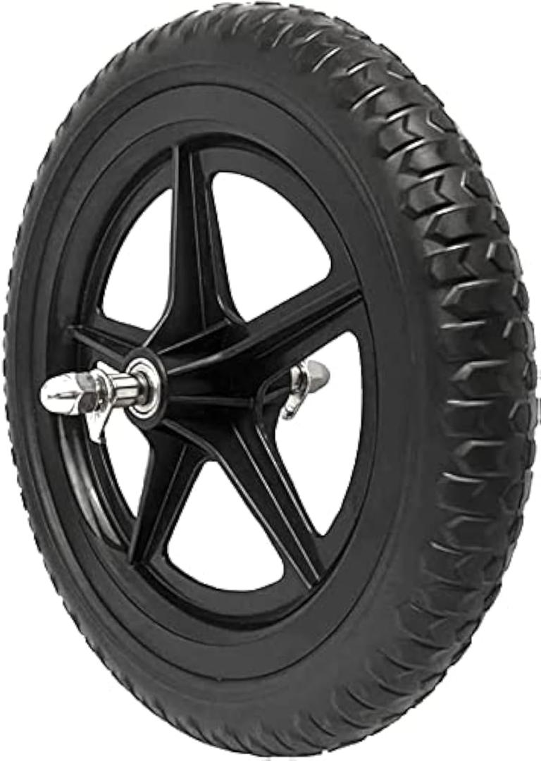 12 Inch Balance Bike Replacement Wheel, EVA Foam Balance Bike Wheel Compatible with Strider, Black