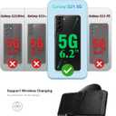 OCASE Compatible with Samsung Galaxy S21 Wallet Case, PU Leather Flip Folio Case with Card Holders RFID Blocking Kickstand Shockproof TPU Inner Shell Phone Cover 6.2 Inch-Black