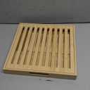 3-in-1 Foldable Bamboo Bread Slicer Tray with Crumb Catcher & Adjustable Guide - Perfect for Homemade, Sourdough, Sandwich Bread - Slice Perfectly into Even, Thin Pieces (Knife Not Included)