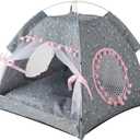 Pawstrip Dog Tent Indoor Cat House Pink Puppy Bed Portable Pet Teepe Princess Dog Camping Tent Outdoor Kitten House Cute Bunny Neat Girl Kitty Cave Medium 15.7x15.7x14.6