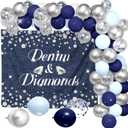 Denim and Diamonds Party Decorations Denim & Diamonds Backdrop Balloons Jeans Diamonds Bachelorette Birthday Party Supplies Denim Bridal Shower Decor
