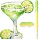 Gilprop Margarita Piñata with Stick Blindfold Tequila Wine Glass Adult Piñata Green Lemon for Margs Matrimony Bachelor Wedding Bridal Shower Photo Prop Funny Summer Birthday Party Supplies