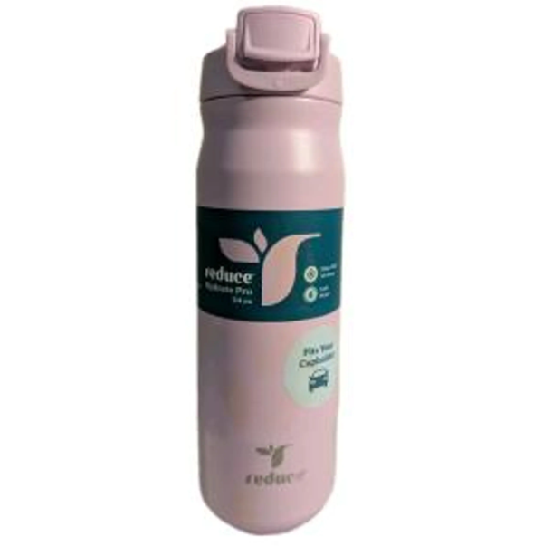 REDUCE 32 oz Hydrate Pro Stainless Steel Insulated Water Bottle - Flip Top Leak-Proof Lid, Dishwasher Safe, BPA-Free, Dual Wall Vacuum, Keeps Drinks Cold for 48 Hrs, Cup Holder Friendly  - Lilac 
