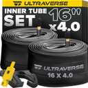 Ultraverse 16x4.0 Fat Bike Inner Tube Set, Schrader Valve, 2 Pack