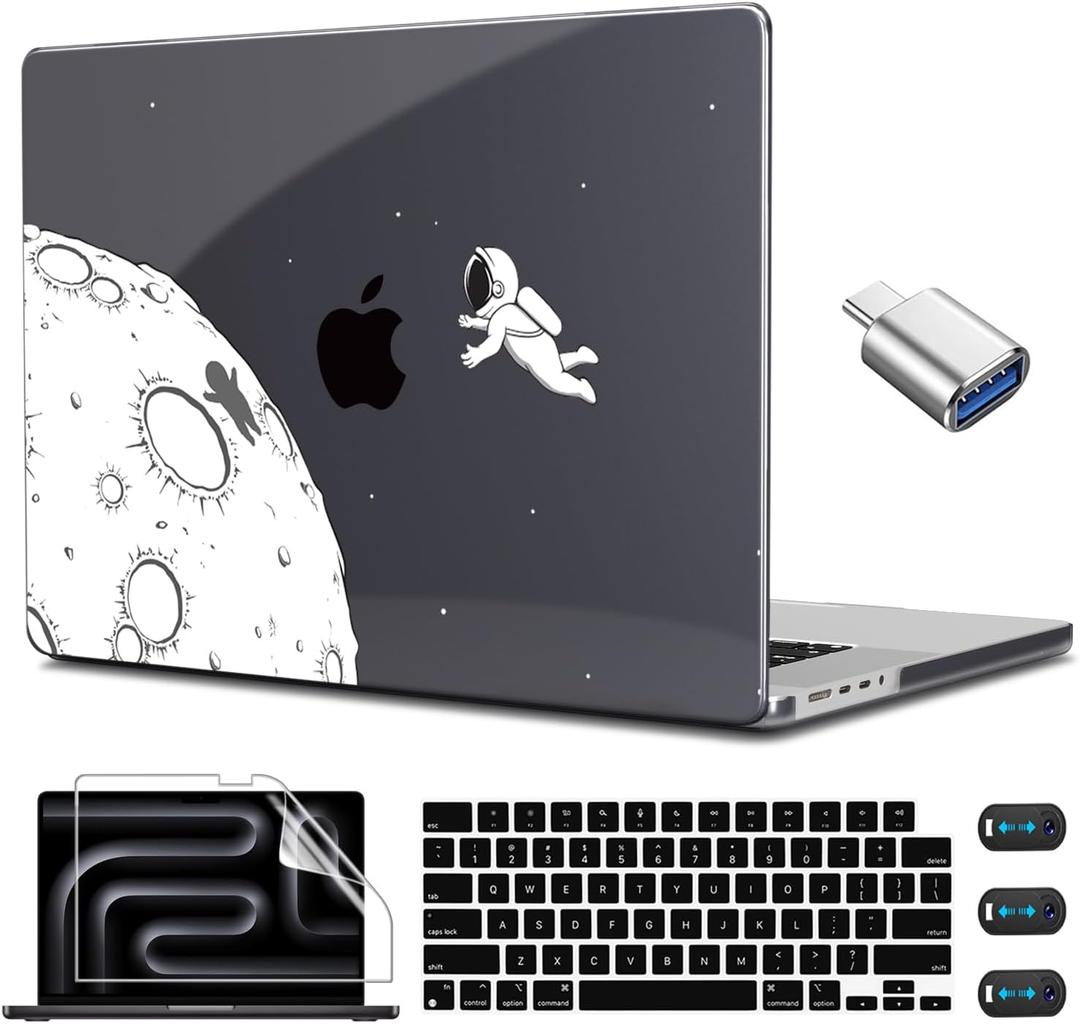 CISSOOK Case for MacBook Pro 14 Inch M5 M4 M3 M2 M1 Chip 2025 2024 2023 2022 2021 Release Model A3434 A3112 A3185 A3401 A2992 A2918 A2779 A2442, Hard Shell Cover for MacBook Pro 14 - Astronaut