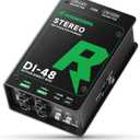 Direct Box with Dual 1/4” High-Impedance Stereo Inputs Di Boxes Support For Guitar/Bass Instruments Premium Direct Injection Active Di Box For Thru & XLR Outputs (Active Di Box)