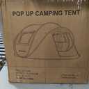 Pop Up Camping Tent, 2/4/6 Person Instant Tent Waterproof PU4500mm, Spacious Ventilated Camping Tent with Front Porch, Quick Setup Lightweight Portable for Outdoor Camping Hiking Beach