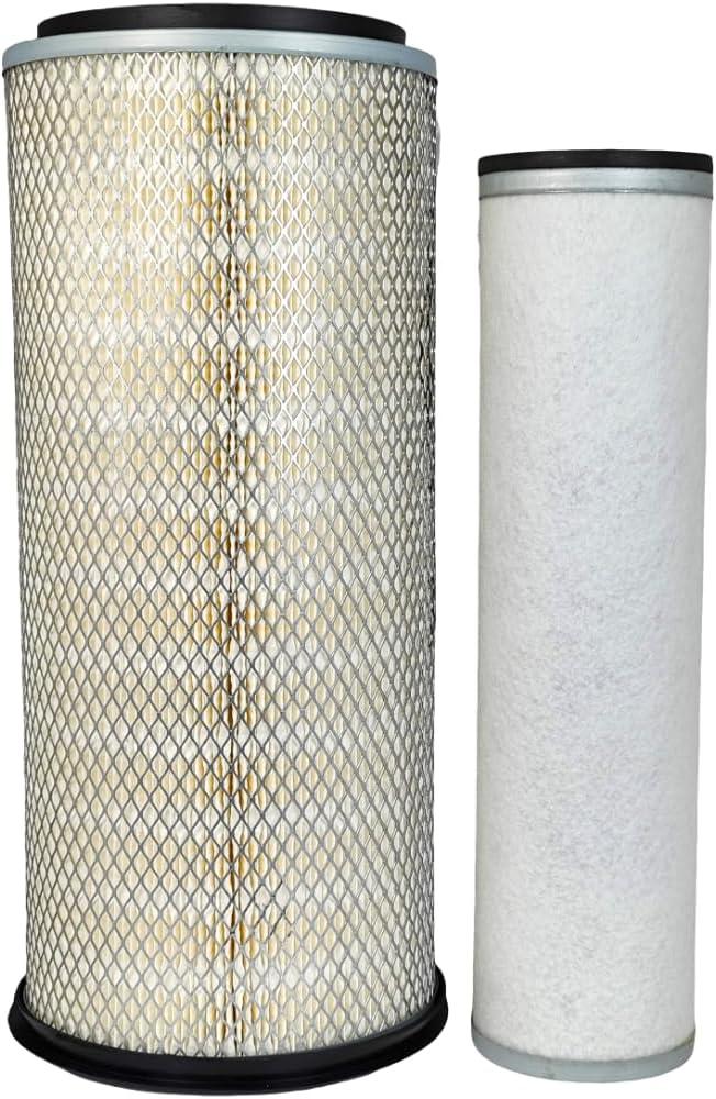 Outer Inner Air Filter Set Compatible with Ford New Holland 3010 3930 4130 5000 5100 5200 7000 7600 7700 6610 TW5 555C 555D 575D Tractor D9NN9601AA D1NN9R500A AF1641 AF1640 PA2431 PA2432