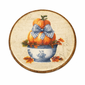Lengues Vintage Chinoiserie Fall Pumpkin