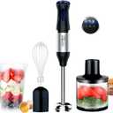4-in-1 Copper Motor Stainless Steel Blade immersion blender handheld,1000W 5 Speed stand mixer,700ml Beaker,500ml Food Processor, egg beater, baby food maker, meat grinder