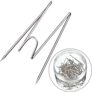 Geyoga Fabric Panel Wall Wire Hooks Cubicle Hooks with Clear Storage Box for Interior Exterior Decor for Picture Home School Office DIY(Silver,36 Pcs)