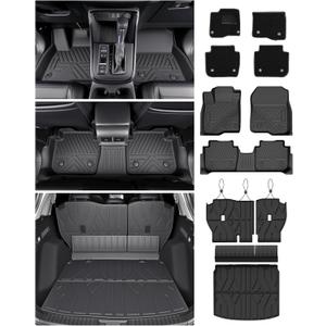 Floor Mats Cargo Mat for Honda CRV 2023 2024 2025 2026 Car Mat Accessories(Include Hybrid), 2-in-1 All Weather TPE Floor Liners with Removable Carpet Layer, Custom Fit Waterproof Anti-Slip Car Mats