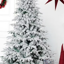 Artificial Christmas Trees Flocked Snow White Xmas Tree 4ft