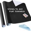 Chalkboard Contact Paper, LeeLoon Chalk Paper Wall Decals Stickers Self-Adhesive Erasable Cuttable Removable Blackboard Wallpaper for School Office, Home, Kid, Art, Restaurant Menu, Decoration 17.7" X 78.7"