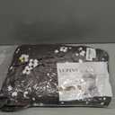 Soft Brushed Microfiber Duvet Cover Set with Zipper Closure and Corner Ties, Plum Blossom Branch Floral Printed Pattern, Grey and White Color, Reversible Design- Queen(90x90 inches)