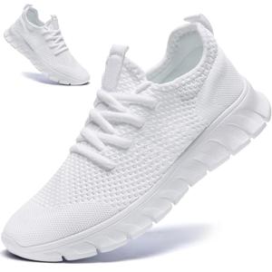 ZMBCYG White Tennis Shoes Womens Running Sneakers Slip On Walking Gym Athletic Non Slip Workout Sports Lightweight Breathable Soft Comfortable Shoes Womens White Size 8.5