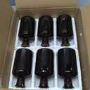 Farmlyn Creek 6 Pack Small Glass Vases for Centerpieces, Amber 7.5 oz Propagation Jars for Flowers, Table Centerpieces, Apothecary, Home Decor (2.8 x 5 in)