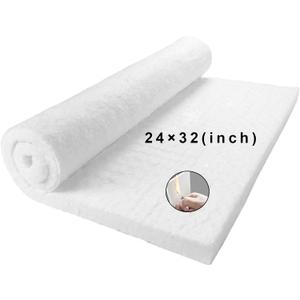 32" x24" x1" (Thick) Ceramic Fiber Blanket Fireproof Insulation Baffle Rated to 2400F, High-Temperature Resistance for Oven Stoves, Kilns, Forges