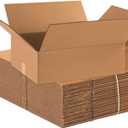 BOX USA Shipping Boxes Flat 18"L x 14"W x 6"H 25-Pack - Corrugated Cardboard Box for Moving, Mailing, Packing, Packaging and Storage