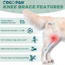 Dog Knee Brace for Back Legs Fit Large to Small Dogs Strong Support Adjustable Dog Leg Braces with 2 Metal Strips for Hip Dysplasia, ACL, CCL, Ligament Injuries & Osteoarthritis (Left Leg, M)