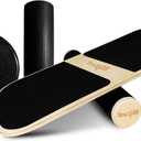 Yes4All Balance Board Sports Trainer, Surf Trainer Board With Adjustable Stoppers, Improve Core Strength and Balance Control