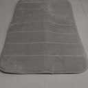 Yimobra Memory Foam Bath Mat, Super Soft Absorbent Bathroom Rug Non Slip 31.5x20 Inch, Quick Dry, Machine Washable Floor Carpet for Tub Shower, Home Decor Accessories, Silver