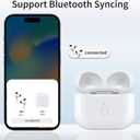Wireless Charging Case Replacement for air pods 3rd Generation, for Air Pods 3 Charger Case with Bluetooth Pairing Without Earbuds, White