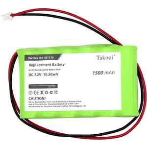 300-03866 7.2V 1500mAh Battery Compatible with WALYNX-RCHB-SC, Honeywell Alarm Lynx 5100, L5200, L5210, Lynx Touch L7000, Lyric Controller Lyric Keypad LKP500-EN LKP500-4B, 300-03864-1
